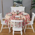 thumbnail image 2 of Pioneer Flower Floral Print Pattern Round Tablecloth 60"x60",Wrinkle Wipeable Table Cloth for Kitchen Dining Room Picnic Patio Party, 2 of 6