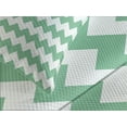 thumbnail image 4 of Ambesonne Chevron Quilted Bedspread Set 3 Pcs, Zigzag Twisty Modern, Queen Size, White Jade Green, 4 of 5