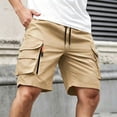 thumbnail image 2 of Mens Cargo Shorts Multi-Pocket 7" Inseam Lightweight Quick Dry Elastic Waist Drawstring Short Pants Outdoor Hiking Summer Wear, 2 of 7
