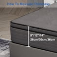 thumbnail image 5 of King Mattress, 8 Inch Hybrid Mattress Black, Euro Top Mattress Medium Firm for Back & Lumbar Support, 100 Night Trial, Individual Pocket Spring Bed for Motion Isolation & Pressure Relief, 5 of 10