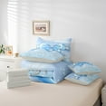 thumbnail image 5 of Manfei Cartoon Blue Ribbon Bedding Comforter Set 7pcs, Princess Bowknot Bow Queen Bedding Sets, Teen Boy Girl Kid Reversible Queen Sheet Sets, Super Cozy Room Decor, 5 of 7