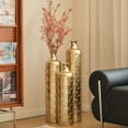 thumbnail image 7 of Handcrafted Metal Floor Vase with Golden Scales, Large Flower Vase(Set Of 3), 7 of 7