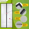 thumbnail image 2 of Homearda Magnetic Screen Door Fiberglass-New 2019 Upgraded Magnets & Strengthen Top Never Ripped-Durable Fiberglass Mesh Curtain with Weights in Bottom-Full Frame Magic Seal-Fits Door up to 36''x82'', 2 of 7