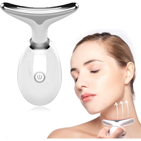 Anti Wrinkles Face Massager Anti-Aging Facial Neck Eye Device for Women and Man (White)