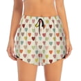 thumbnail image 2 of Picia Heart Polka Dot Pattern Women's 2 in 1 Athletic Running Shorts High Waisted Workout Casual Gym Sweat Shorts with Comfy Liner Zipper Pockets-XX-Large, 2 of 9