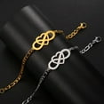 thumbnail image 4 of The Infinity Symbol Bracelets Men Women Stainless Steel Figaro Chain Bracelet, 4 of 9