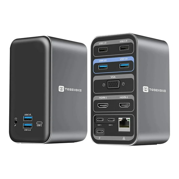 Tobenone - Docking station - USB-C x 2 - VGA, 2 x HDMI - 1GbE