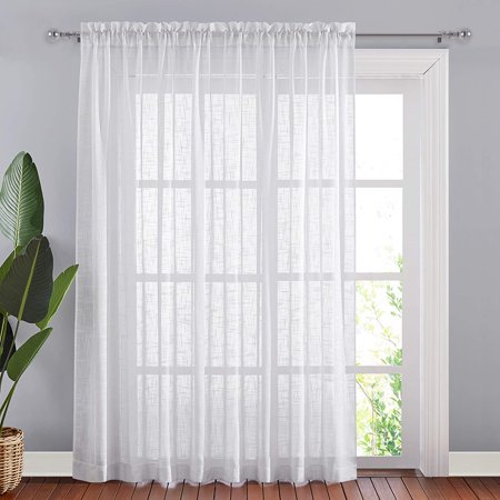 Semi Sheer Extra Wide Room Divider Curtains Linen Look Rod Pocket Privacy Panel Natural Style Large Window Treatment For Bedroom Living Beige 1 Piece W100 X L95 Canada Room Divider Curtains Linen Look, Extra Wide Sheer Curtains Canada