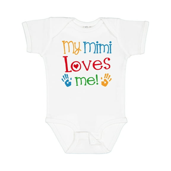 Inktastic My Mimi Loves Me Cute Boys or Girls Baby Bodysuit