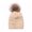 Beige_003, variant on Fgnfyis Womens Winter Ribbed Cap Knit Pompom Soft Warm Hat Bomber Hats Black_006