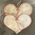 thumbnail image 3 of Baseball Hearts Fabric Decor - Vintage Baseball Heart, Softball Heart Ornament, Baseball Decor Bedroom, Softball Decorations Party, 3 of 5