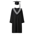 thumbnail image 4 of FYEGRE Elegant Graduation Gown Doctoral Commencement Attire Matching Cap Tassel Ensemble For Formal Grey XXL, 4 of 4