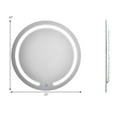 Costway 20" Bathroom Led Mirror Wall Mounted Round Frameless 3 Color ...