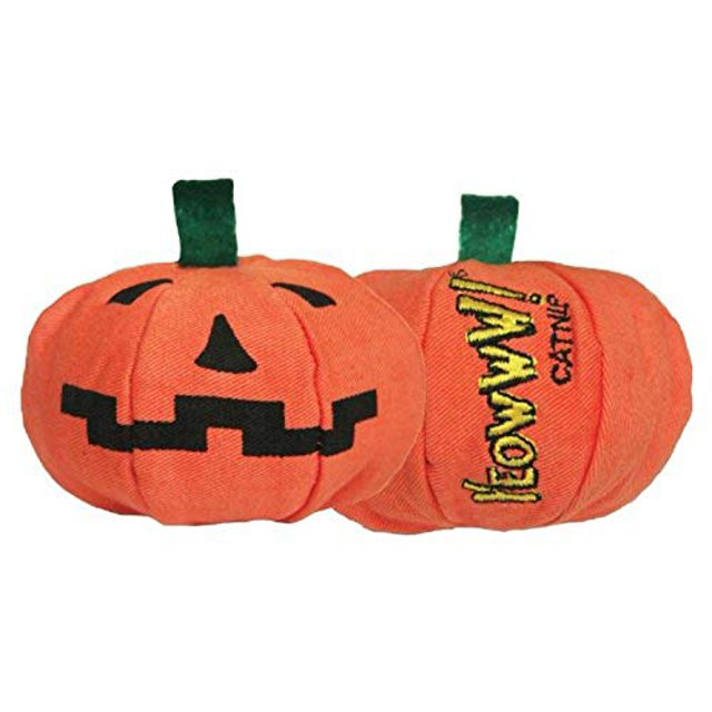 Juguete con hierba gatera de calabaza de Halloween de Yeowww Yeowww! 812402000553