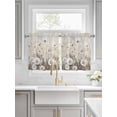 thumbnail image 2 of Half Window Curtain 36 Inches Long, Spring White Floral Window Treatment Curtain Drapes, Watercolor Vintage Beige Flowers Small Tier Curtains for Bathroom Over Sink, 27.5"x36", 2 Panels, 2 of 7