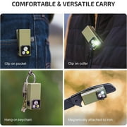 OLIGHT Oclip Ultra EDC Flashlight Clip-on Light, 530 Lumens Rechargeable with Type-C Charging, Combines Floodlight, Spotlight and UV, Triple Magenetic Lights for Inspection and Work (Olive Green)