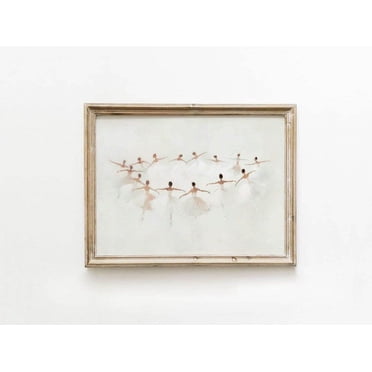 Ballerina Dance Poster, White Painting, Soft Feminine Decor, Coquette Aesthetic, Retro Wall Art, Ivory Print, Wall Art, Modern Wall Decor, 8x12 UNFRAMED