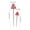 Red, variant on 2 Pack Vintage Iron Mushroom Ground Stake, Painted Metal Garden Ornament Flower Bed Planter Porch Yard Landscapes Decor