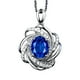 thumbnail image 2 of Fiudx Collar de Citrino Dorado con Colgante de Flor de Diamantes, 2 of 2
