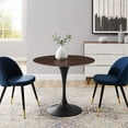 thumbnail image 2 of Dining Table, Round, Wood, Black Dark Brown, Modern Contemporary Urban Design, Kitchen Room Cafe Bistro Restaurant Hospitality, 2 of 6