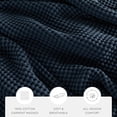 thumbnail image 3 of Noble Linens 100% Cotton Waffle Texture Bed Blanket, Navy, Full/Queen, 3 of 12