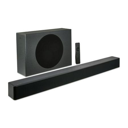 onn bluetooth 2.1 channel soundbar system with dolby atmos 36 black