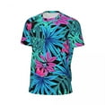 thumbnail image 5 of T Shirt For Men Tropical Leaves Hawaiian Print Novelty Gym Short Sleeve Comfortable Tshirt Summer St, 5 of 7
