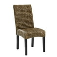 thumbnail image 3 of Crosley Furniture Edgewater Wood/Seagrass Dining Chair in Black/Brown (Set of 4), 3 of 13