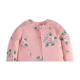 thumbnail image 5 of Emy Dola 0-12M Baby Girl's Zipper One-Piece Footies 100% Cotton Newborn Bodysuit Infant Long Sleeve Fall Spring Coming Home Jumpsuit, 5 of 7