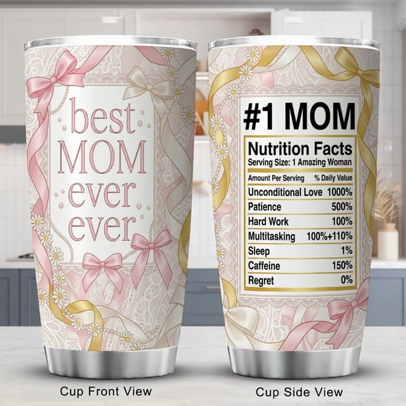 Mothers Day Gift for Mama 20oz Stainless Steel Insulated Coffee Tumbler, Mother Mug