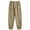 Khaki, variant on Paiwinds Men's Cuffed Jogger Pants Waterproof Flannel Lined Elastic Waist Winter Pants with Drawstring for Cold Weather, Outdoor and Seasonal Comfort