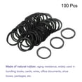 thumbnail image 3 of Uxcell 100 Pack Rubber Band Stretchable Rubber Elastic Band Black 20mm x 1.4mm Hair Rubber Bands for Home Office, 3 of 5