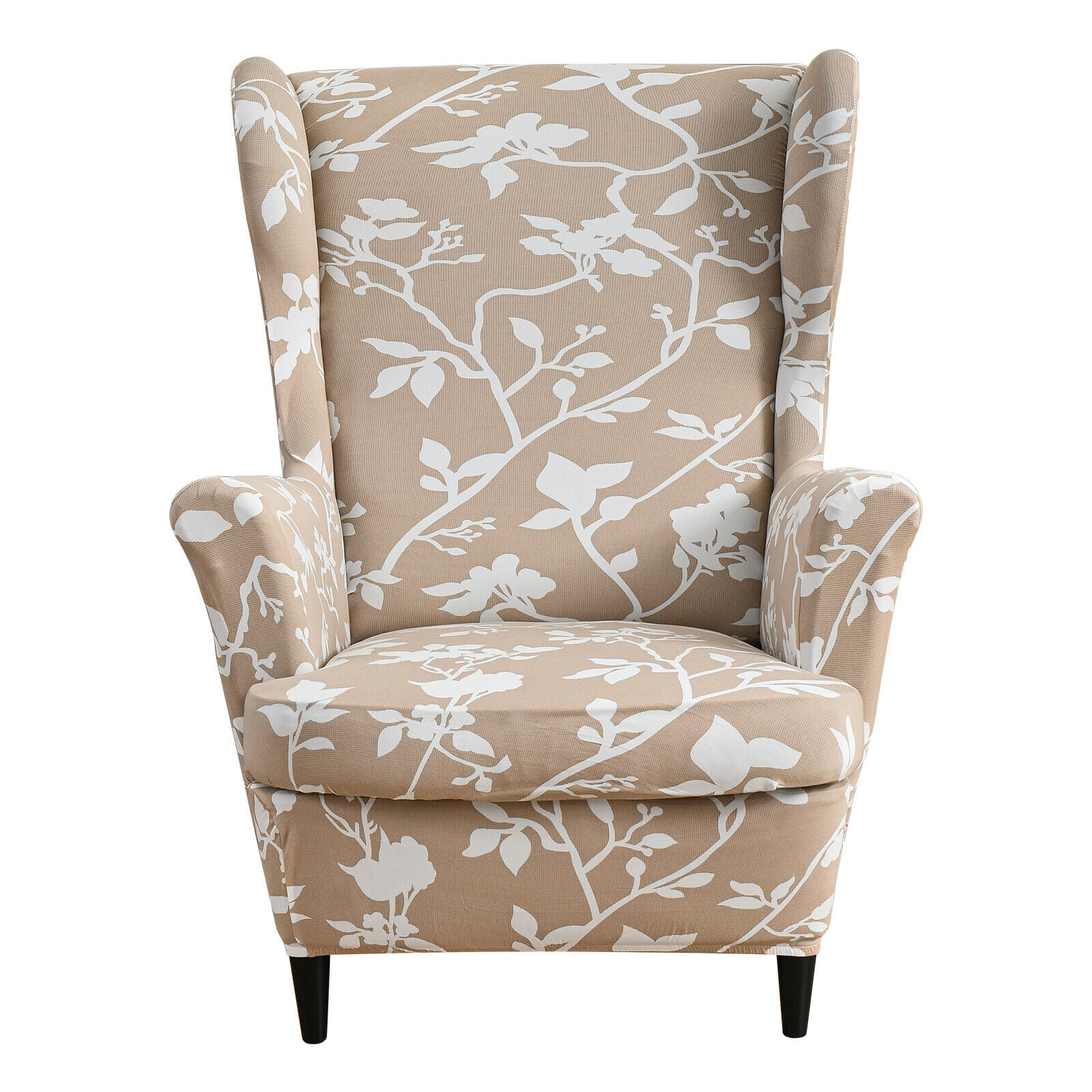 SHANNA Wingback Chair Cover 2Piece Stretch Armchair Sofa Slipcover Wing Chair Covers