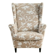 SHANNA Wingback Chair Cover 2-Piece Stretch Armchair Sofa Slipcover Wing Chair Covers