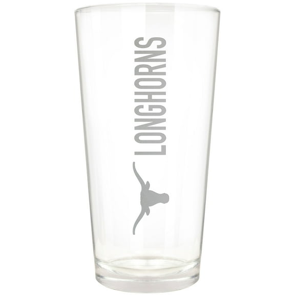 Texas Longhorns Etched 16oz. Vertical Rally Cry Pint Glass