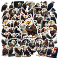 thumbnail image 1 of Yuanou Multicolor Vinyl Eagle Stickers Waterproof Detective Bald Eagle Stickers for Notebooks Laptops Instruments, 1 of 5