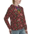 thumbnail image 6 of Goofa Rose Flowers for Women's Hooded Sweatshirt with Eye-catching Drawstrings- Lightweight Pullover Hoodie with Kangaroo Pocket, Perfect for Everyday Wear-Medium, 6 of 7