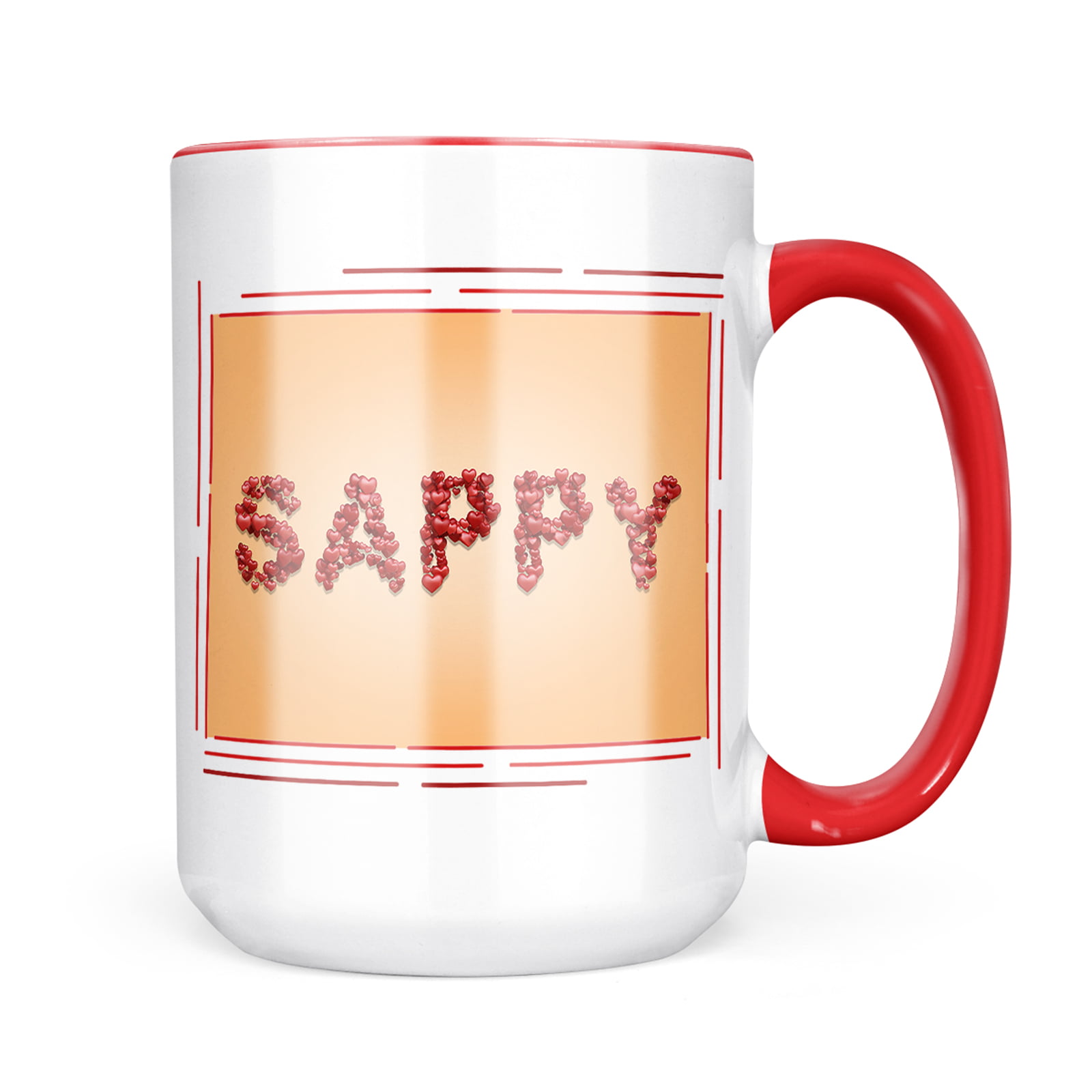 Neonblond Sappy Red Love Hearts gift for Coffee Tea -