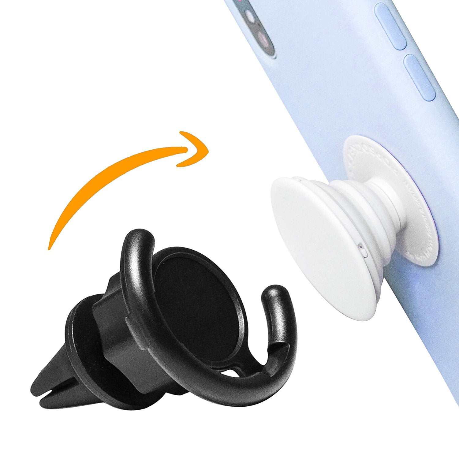 Pop Clip Car Mount For Pop Socket Users, Air Vent Perfect for Phone Cases With Pop Sockets