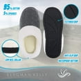 thumbnail image 6 of Bergman Kelly Womens Cable Knit Scuff Slippers, Clog Style, Elsa Collection (US Company), 6 of 8