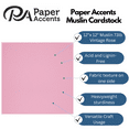 thumbnail image 2 of PA Paper Accents Muslin Cardstock 12" x 12" Vintage Rose, 73lb colored cardstock paper for card making, scrapbooking, printing, quilling and crafts, 25 piece pack, 2 of 7