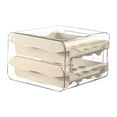 thumbnail image 1 of Tipo de cajón Recipiente de huevo Organizador de huevo Cajón de huevo de doble capa para refrigerador para encimera del gabinete del refrigerador, 1 of 8