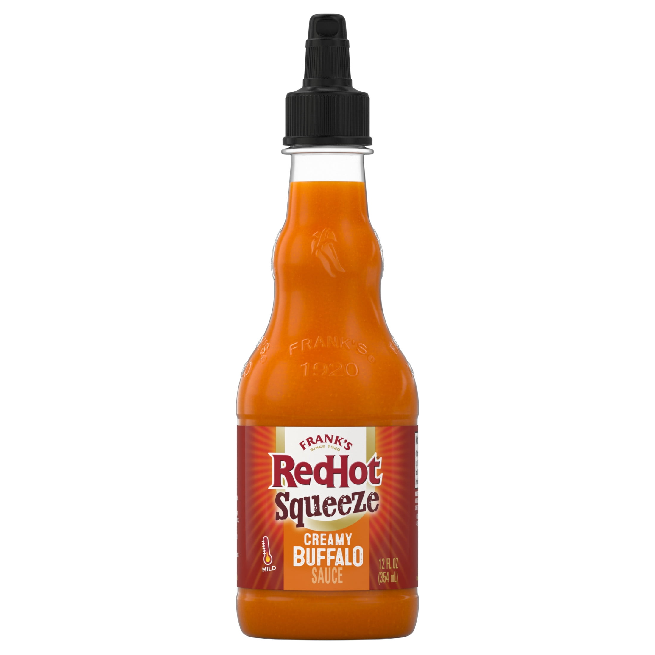 (3 pack) Frank's RedHot Creamy Buffalo Squeeze Hot Sauce, 12.0 fl oz