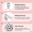 thumbnail image 3 of ROSIANNA 925 Sterling Silver Charm for Bracelets Graduation Dangle Flower Hat Diploma Charm Women Bracelet Charm, 3 of 5