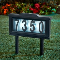 BrylaneHome Solar Light House Number Plaque