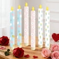 thumbnail image 4 of Tauxra Remote Control Led Candles With Timer 6 Pack Flameless Wax Pillar Candles Realistic Flickering Battery Operated Fake Candle For Home Party Wedding Decor, 4 of 9