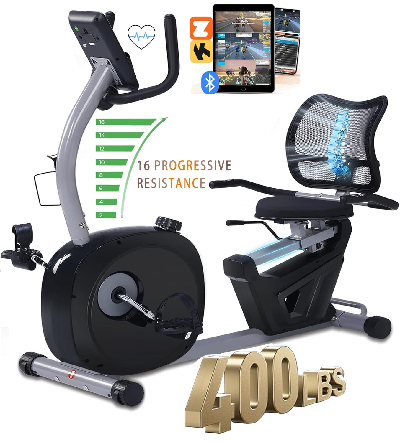 DMASUN Cyclette Professionale Con Resistenza 0-100% E Supporto Tablet – Bici Spinning Silenziosa Per Casa, Portata 160 Kg - 2