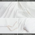 thumbnail image 6 of MooMee Duvet Cover Set Queen 600-TC 100% Long-Staple Cotton Sateen Silky Smooth Luxury (Bright White, 90" x 90"), 6 of 6