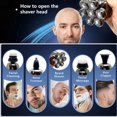 thumbnail image 2 of 5 In 1 Electric Head Shaver for Bald Men 7D Floating Cutter Beard Trimmer Clipper IPX5 Waterproof Shaving USB Wireless Charging, 2 of 11