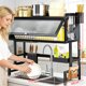 thumbnail image 1 of Escurridor de Trastes 2 Niveles con Puerta, Organizador de Cocina sobre Fregadero, Gran Capacidad para Platos, Vasos y Utensilios, Ahorro de Espacio para Cocinas Pequeñas (Negro, 65-85cm),nege, 1 of 16